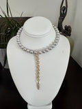 Grey Edison Pearl Lariat