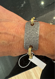 Mixed metal pave diamond bracelet