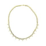 Gold Pave Spike Necklace